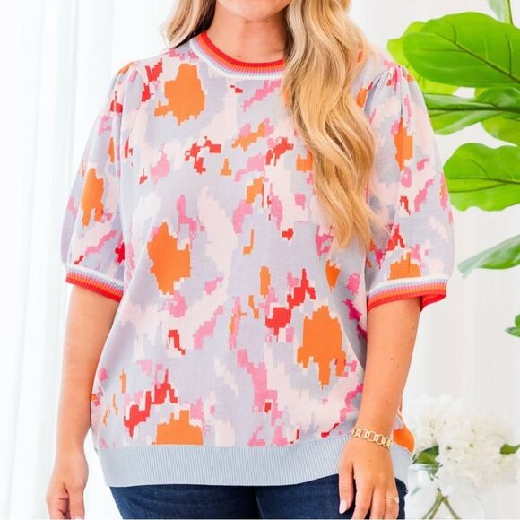 Chic Soul Tops - Chic Soul Multicolor Knit Sweater Size 2X